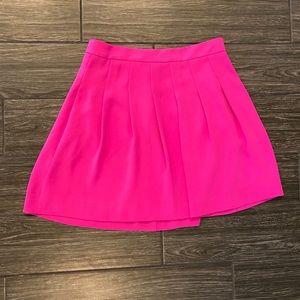 J. Crew Pleated Mini Skirt in Bright Pink Size 6